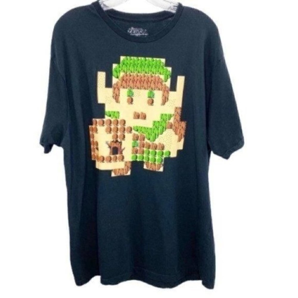 The Legend Of Zelda Link 8-bit Map T-shirt Size 2XL